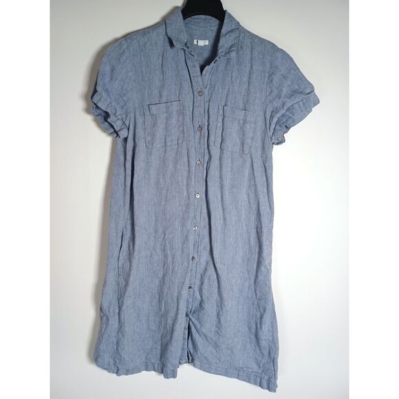 J. Jill Dresses & Skirts - J. Jill Love Linen 100% Linen Shirt Dress XL Tall Pockets Preppy Classic Coastal